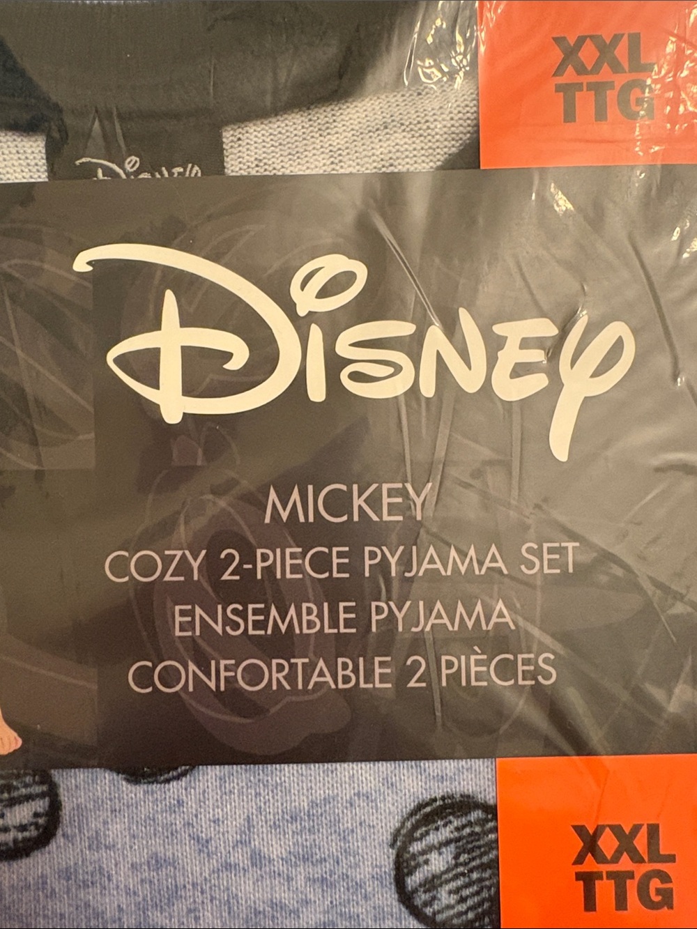 BNWT Disney Light Blue and Black Mickey Mouse 2-Piece Pajama Set - Picture 5 of 5
